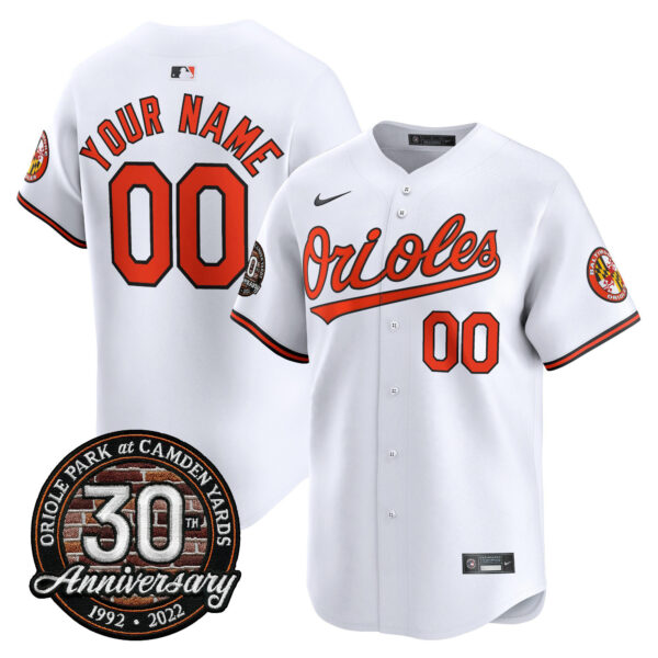 Orioles Camden Yards 30th Anniversary Patch Vapor Premier Limited Custom Jersey – All Stitched - Image 5