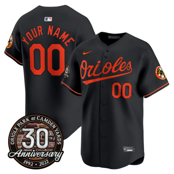 Orioles Camden Yards 30th Anniversary Patch Vapor Premier Limited Custom Jersey – All Stitched - Image 6