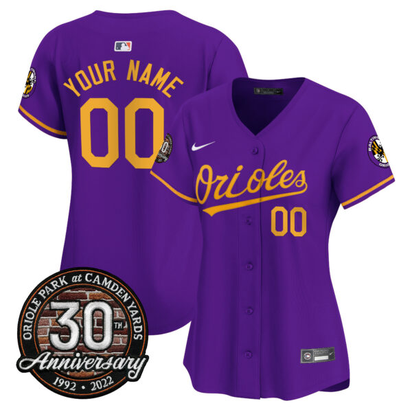 Orioles Camden Yards 30th Anniversary Patch Vapor Premier Limited Custom Jersey – All Stitched - Image 10