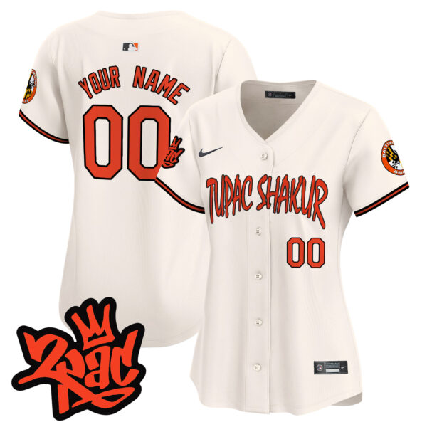 Baltimore Orioles Tupac Shakur Vapor Premier Limited Custom Jersey - All Stitched - Image 6