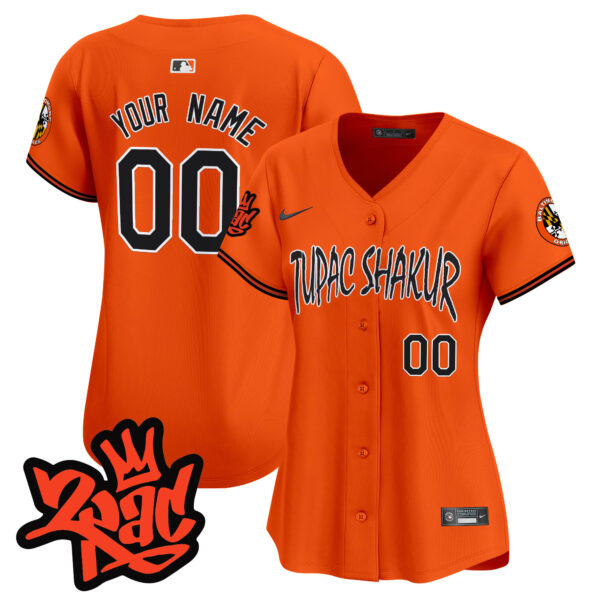 Baltimore Orioles Tupac Shakur Vapor Premier Limited Custom Jersey - All Stitched - Image 7