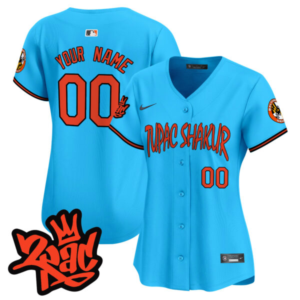 Baltimore Orioles Tupac Shakur Vapor Premier Limited Custom Jersey - All Stitched - Image 10