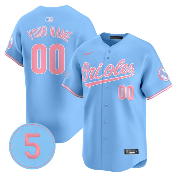 Orioles Bubblegum Pink Robinson Patch Vapor Premier Limited Custom Jersey - All Stitched - Image 5