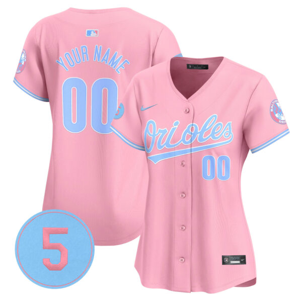 Orioles Bubblegum Pink Robinson Patch Vapor Premier Limited Custom Jersey - All Stitched - Image 8