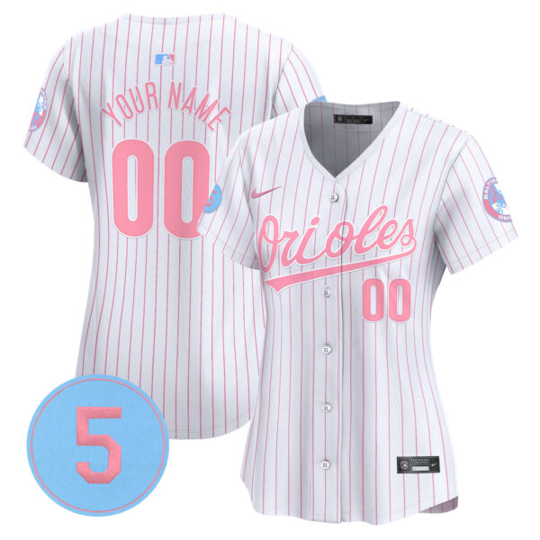 Orioles Bubblegum Pink Robinson Patch Vapor Premier Limited Custom Jersey - All Stitched - Image 9