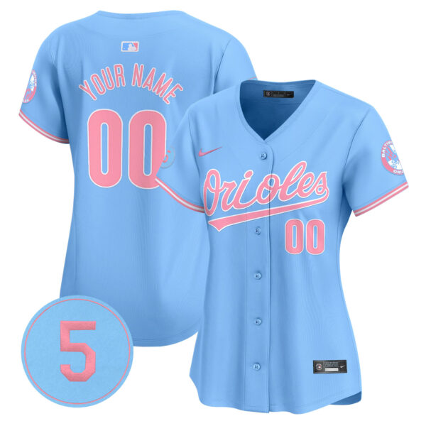 Orioles Bubblegum Pink Robinson Patch Vapor Premier Limited Custom Jersey - All Stitched - Image 10