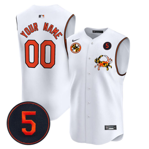Baltimore Orioles Robinson Patch Vapor Premier Sleeveless Custom Jersey - All Stitched - Image 2