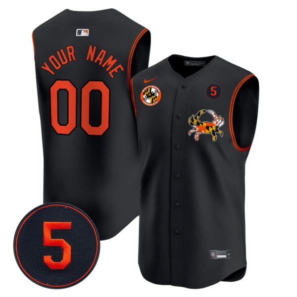 Baltimore Orioles Robinson Patch Vapor Premier Sleeveless Custom Jersey - All Stitched - Image 3