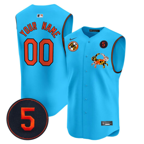 Baltimore Orioles Robinson Patch Vapor Premier Sleeveless Custom Jersey - All Stitched - Image 5