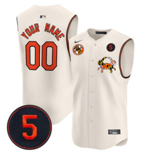 Baltimore Orioles Robinson Patch Vapor Premier Sleeveless Custom Jersey - All Stitched