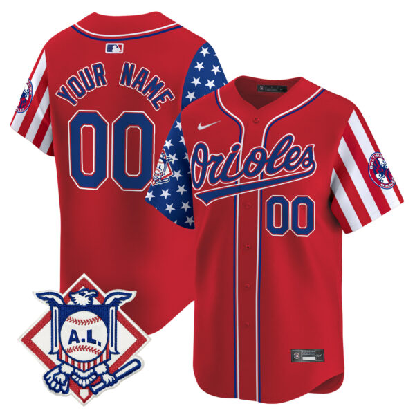 Baltimore Orioles 2024 Fourth of July Vapor Premier Limited Custom Jersey - All Stitched - Image 2