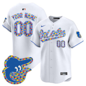Baltimore Orioles White Custom Jersey - All Stitched