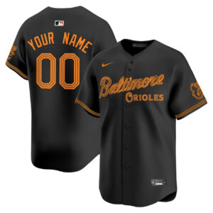 Baltimore Orioles Black Custom Jersey - All Stitched