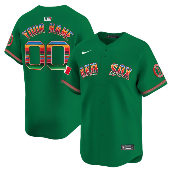 Boston Red Sox Mexico Vapor Premier Limited Custom Jersey - All Stitched - Image 3