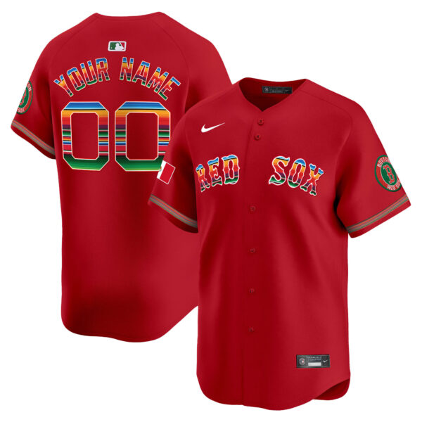 Boston Red Sox Mexico Vapor Premier Limited Custom Jersey - All Stitched - Image 4