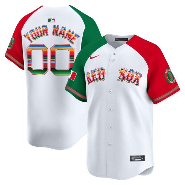 Boston Red Sox Mexico Vapor Premier Limited Custom Jersey - All Stitched - Image 6