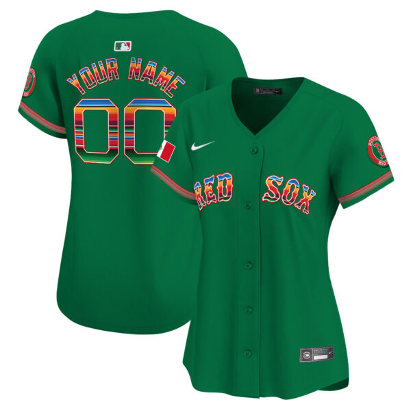 Boston Red Sox Mexico Vapor Premier Limited Custom Jersey - All Stitched - Image 9