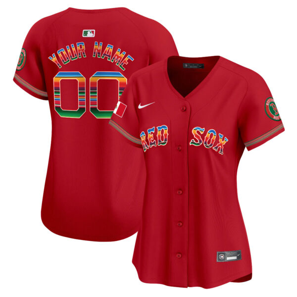Boston Red Sox Mexico Vapor Premier Limited Custom Jersey - All Stitched - Image 10