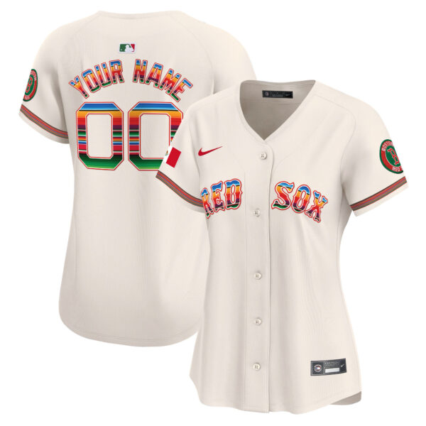 Boston Red Sox Mexico Vapor Premier Limited Custom Jersey - All Stitched - Image 11