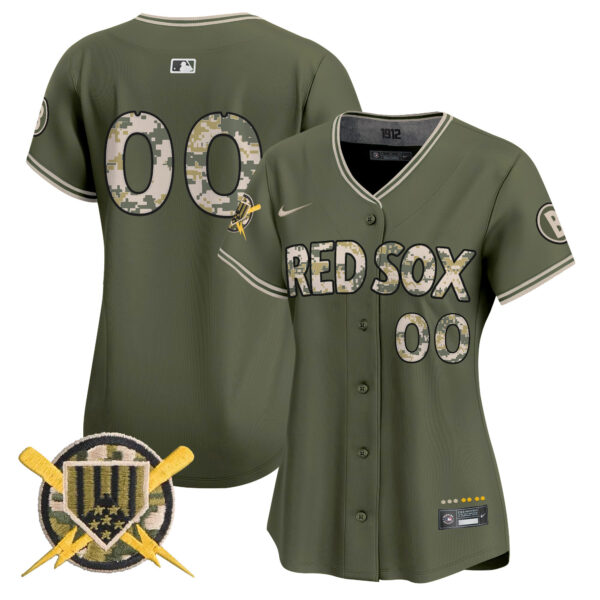Boston Red Sox Armed Forces Day Vapor Premier Limited Custom Jersey - All Stitched - Image 2
