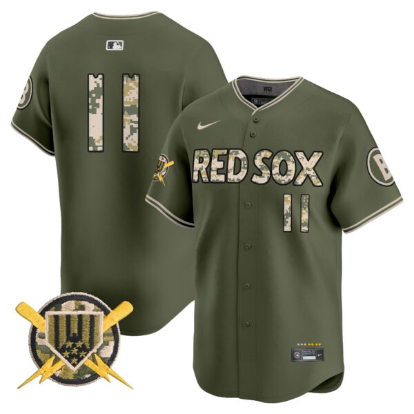 Boston Red Sox Armed Forces Day Vapor Premier Limited Jersey - All Stitched - Image 3