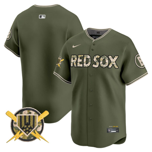 Boston Red Sox Armed Forces Day Vapor Premier Limited Jersey - All Stitched - Image 9