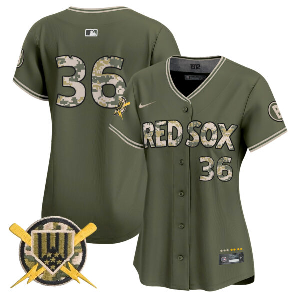 Boston Red Sox Armed Forces Day Vapor Premier Limited Jersey - All Stitched - Image 13