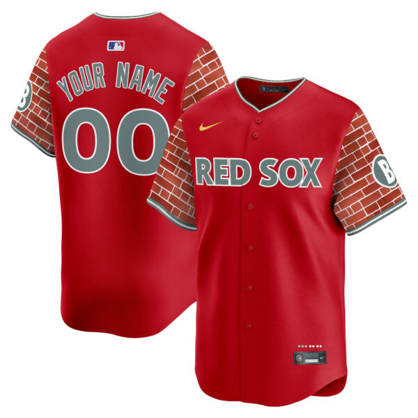 Boston Red Sox 2025 Fenway Red Brick Style Vapor Premier Limited Custom Jersey - Stitched - Image 4