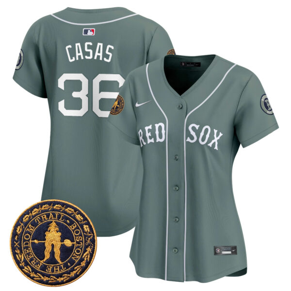 Women's Boston Red Sox Freedom Trail Patch Vapor Premier Limited Jersey - All Stitched - Image 4