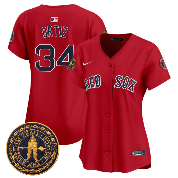 Women's Boston Red Sox Freedom Trail Patch Vapor Premier Limited Jersey - All Stitched - Image 25