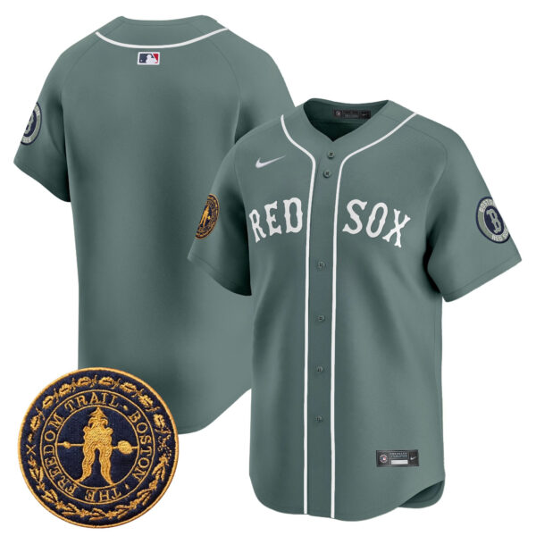 Men's Boston Red Sox Freedom Trail Patch Vapor Premier Limited Jersey - All Stitched - Image 9