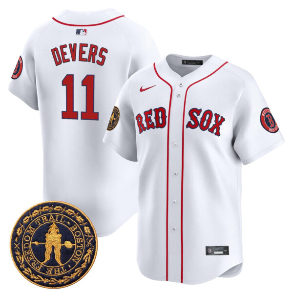 Men's Boston Red Sox Freedom Trail Patch Vapor Premier Limited Jersey - All Stitched - Image 12