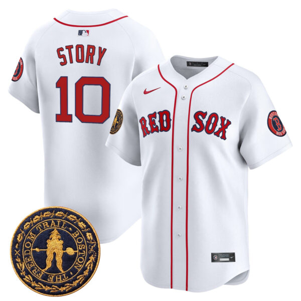 Men's Boston Red Sox Freedom Trail Patch Vapor Premier Limited Jersey - All Stitched - Image 15