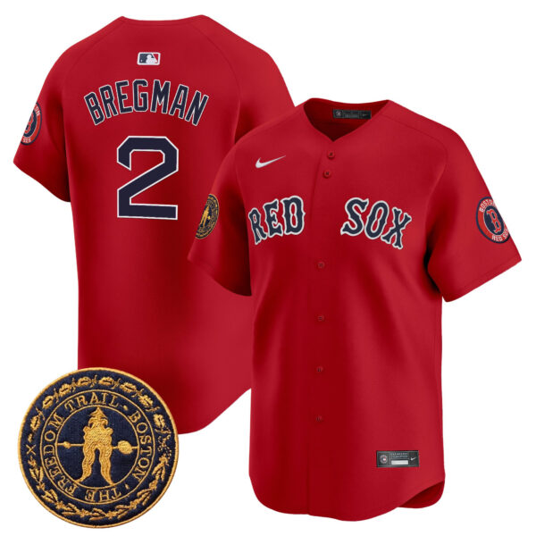 Men's Boston Red Sox Freedom Trail Patch Vapor Premier Limited Jersey - All Stitched - Image 20