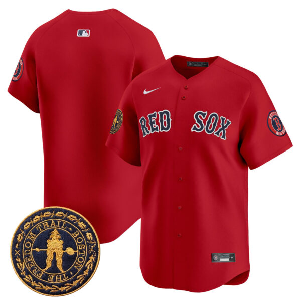 Men's Boston Red Sox Freedom Trail Patch Vapor Premier Limited Jersey - All Stitched - Image 27