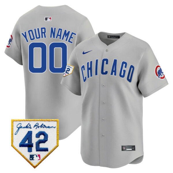 Chicago Cubs 2024 Jackie Robinson Patch Vapor Premier Limited Custom Jersey - All Stitched - Image 5