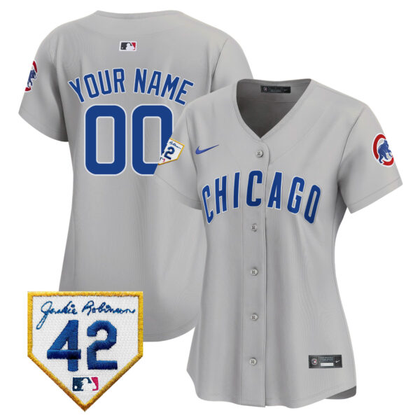 Chicago Cubs 2024 Jackie Robinson Patch Vapor Premier Limited Custom Jersey - All Stitched - Image 11