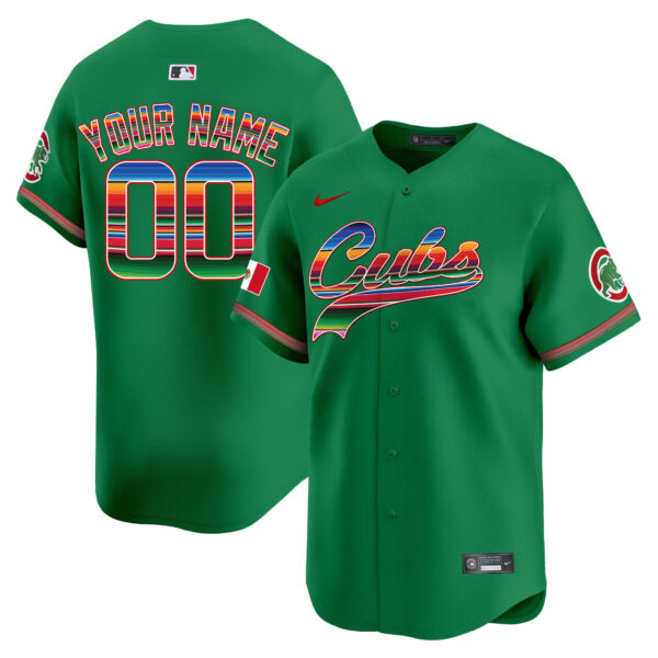 Chicago Cubs Mexico Vapor Premier Limited Custom Jersey V2 - All Stitched - Image 4