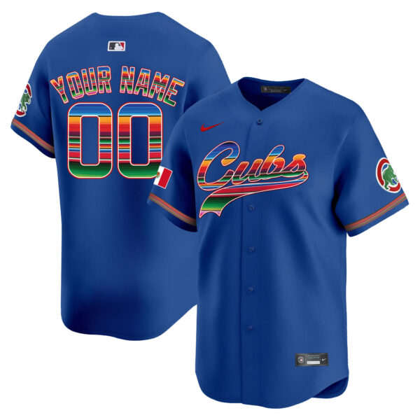 Chicago Cubs Mexico Vapor Premier Limited Custom Jersey V2 - All Stitched - Image 5