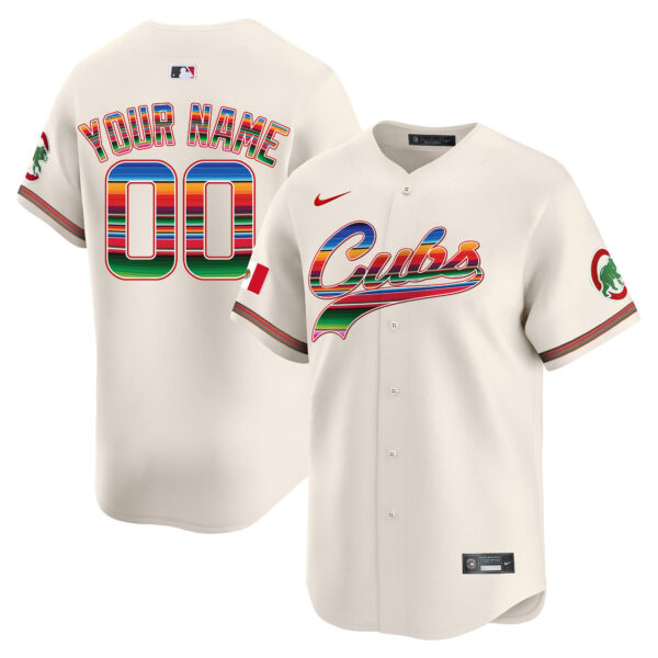 Chicago Cubs Mexico Vapor Premier Limited Custom Jersey V2 - All Stitched - Image 6