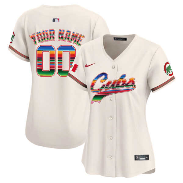 Chicago Cubs Mexico Vapor Premier Limited Custom Jersey V2 - All Stitched - Image 12