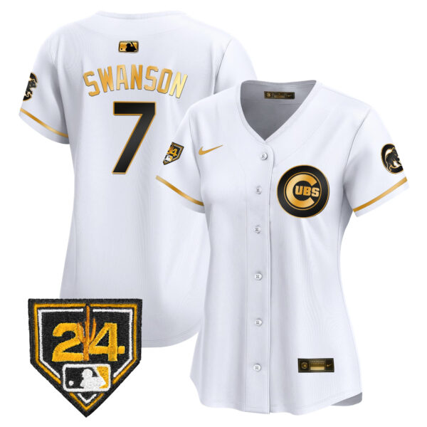 Women's Chicago Cubs 2024 Spring Training Patch Vapor Premier Limited Jersey V2 - All Stitched - Image 9