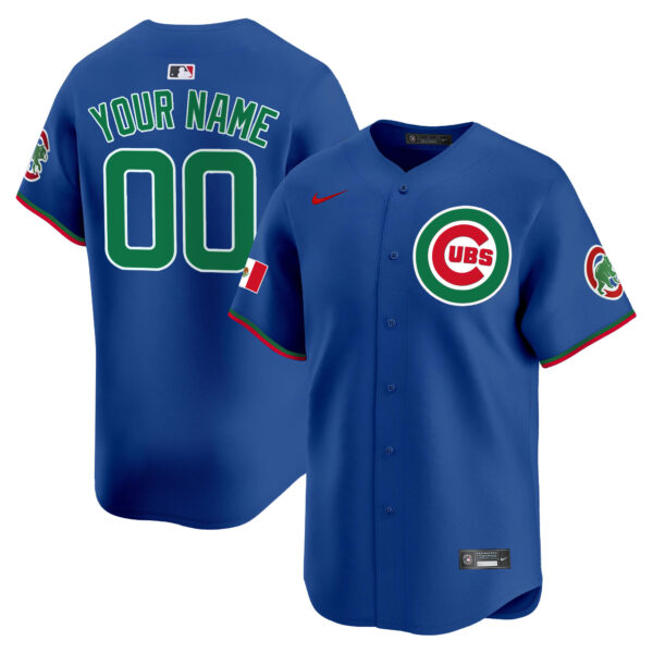 Chicago Cubs Mexico Vapor Premier Limited Custom Jersey V3 - All Stitched - Image 5