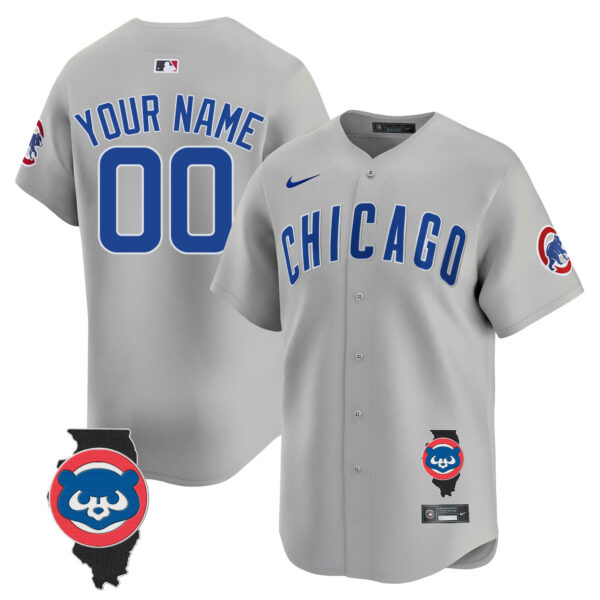 Chicago Cubs Illinois Patch Vapor Premier Limited Custom Jersey V2 - All Stitched - Image 5