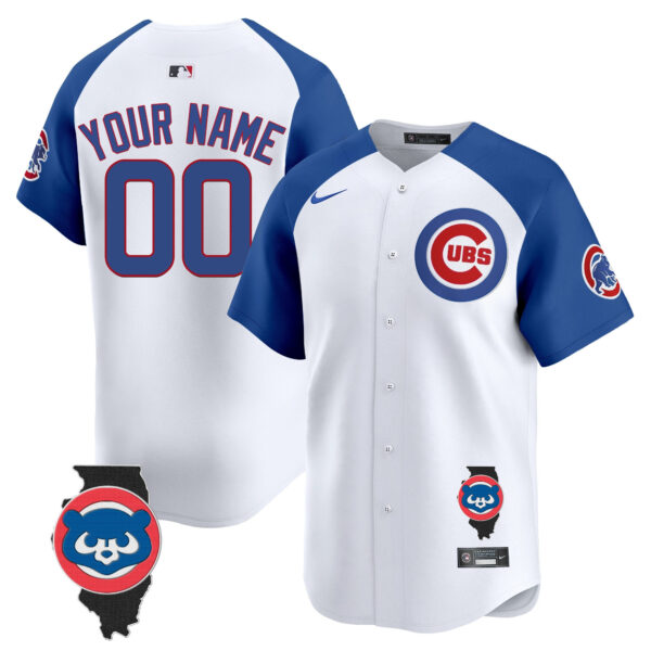 Chicago Cubs Illinois Patch Vapor Premier Limited Custom Jersey V2 - All Stitched - Image 6