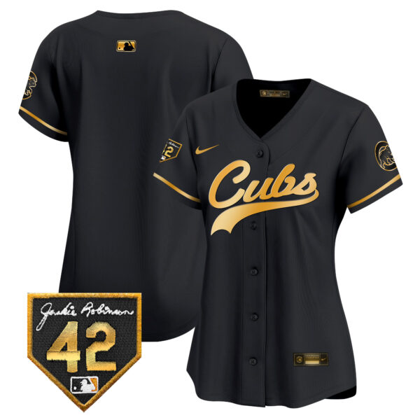 Women's Chicago Cubs Jackie Robinson Patch Vapor Premier Limited Jersey - All Stitched - Image 8