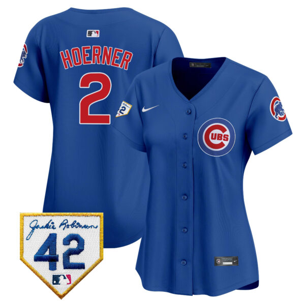 Women's Chicago Cubs Jackie Robinson Patch Vapor Premier Limited Jersey - All Stitched - Image 21