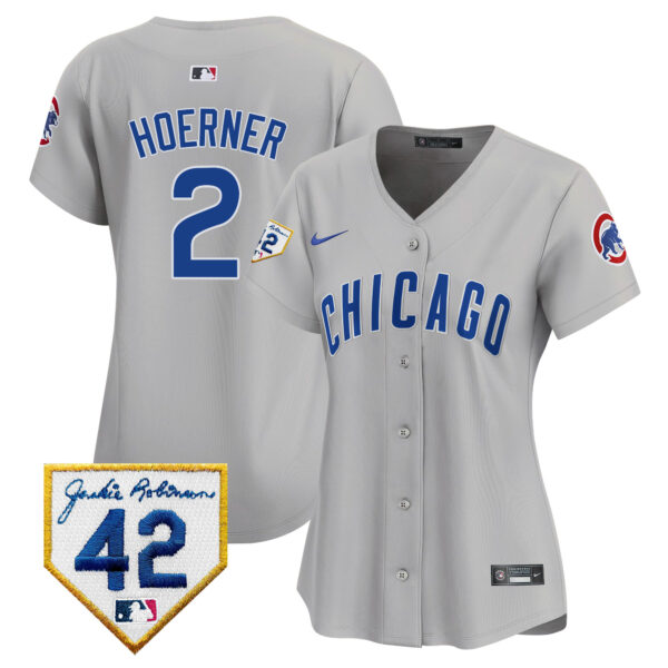 Women's Chicago Cubs Jackie Robinson Patch Vapor Premier Limited Jersey - All Stitched - Image 37