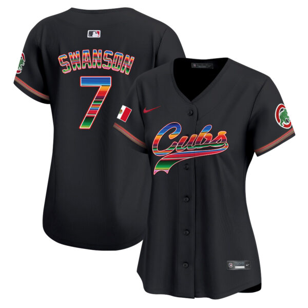 Women's Chicago Cubs Mexico Vapor Premier Limited Jersey V2 - All Stitched - Image 9