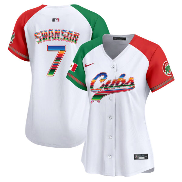 Women's Chicago Cubs Mexico Vapor Premier Limited Jersey V2 - All Stitched - Image 17